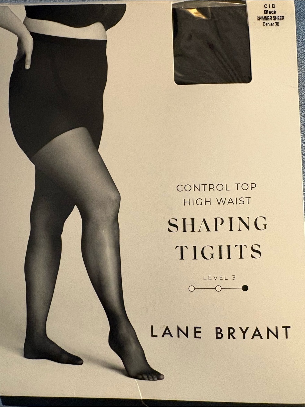 Lane Bryant Black High-Waist Control Top Shaping Shorts